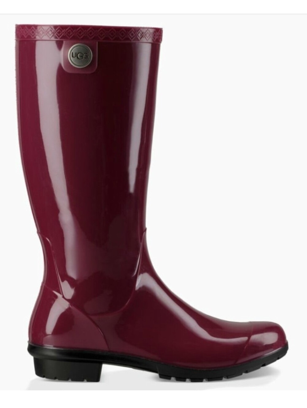UGG Women's Sienna Burgundy Rubber Boots - Size 9 Women